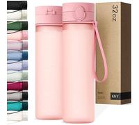 KIVY Borraccia con coperchio flip (rosa, 1000 ml)