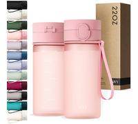 KIVY Borraccia con coperchio flip (rosa, 650 ml)