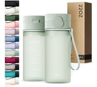 KIVY Borraccia con coperchio flip (verde chiaro, 650 ml)