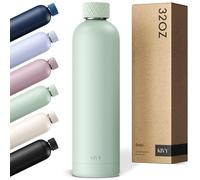 KIVY Borraccia termica in acciaio inox, 907,2 g, a prova di perdite, senza BPA, borraccia termica in acciaio inox, sottile, senza cannuccia, colore verde salvia con tappo a vite