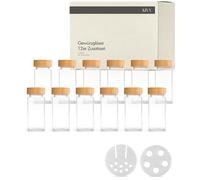 KIVY Set aggiuntivo da 12 barattoli per spezie con inserto per spargitore e coperchio di bambù