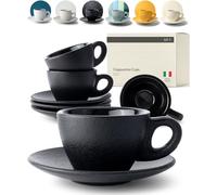 KIVY Set di 4 Tazze da Cappuccino in Gres Porcellanato Spesso da 170 ml per Latte Art e Bevande