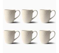 KIVY Set di 6 Tazze da Caffè da 400 ml - Tazze da Caffè Grandi - Tazze da Tè - Ceramica Opaca e Moderna - Lavabili in Lavastoviglie e Microonde