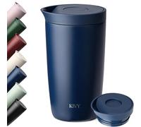 KIVY Tazza termica (blu scuro, 350 ml) per caffè e tè - Travel Mug - Tazza da caffè lavabile in lavastoviglie e a prova di perdite, tazza termica per caffè e tè