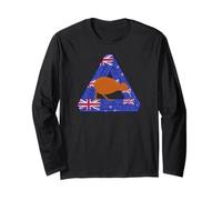 Kiwi Bird Cool Bird Nuova Zelanda Grafica Bandiera vacanza divertimento Maglia a Manica