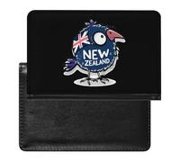 Kiwi Bird - Custodia per passaporto con bandiera della Nuova Zelanda, con scomparto per carte di credito, custodia per passaporto da viaggio, Stile:, Taglia unica