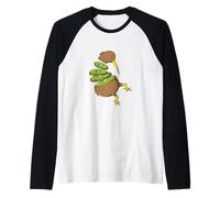 Kiwi Bird è Diviso Come Un Kiwi Fruit Maglia con Maniche Raglan
