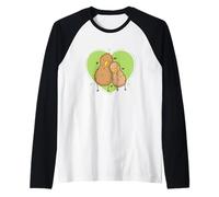 Kiwi Bird è Innamorato Kiwi Fruit Animal Maglia con Maniche Raglan