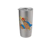 Kiwi Bird e Kiwi Fruit volano come supereroi Bicchiere termico in acciaio inox doppia parete