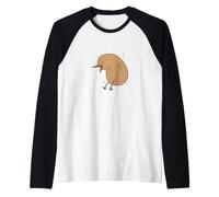 Kiwi Bird in Caduta Libera Maglia con Maniche Raglan