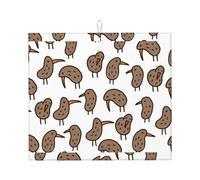 Kiwi Bird - Tappetino assorbente da cucina con stampa carina, per piatti, utensili, pentole, padelle, 40,6 x 45,7 cm