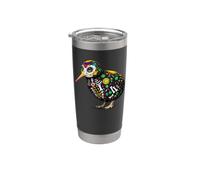 Kiwi Bird, teschio di zucchero messicano, Calavera Viva Mexico Party Bicchiere termico in acciaio inox doppia parete