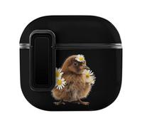 Kiwi Bird with Daisy Flowers - Custodia protettiva compatibile con AirPods 4