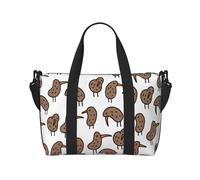 Kiwi Birds - Borsa da viaggio da donna, borsa da palestra sportiva, borsone da allenamento, per la notte, nero, Taglia unica