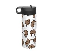 Kiwi Birds Cute Printing The Print - Bollitore termico sportivo in acciaio inox con coperchio, per adulti, uomini e donne