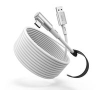 KIWI design Cavo Link 5M Compatibile con Meta Quest 3S/Quest 3 Accessori, Quest 2/Pro/Pico 4 PC Steam VR, USB 3.0 Link Cable con 5Gbps Super Velocità (Bianco)
