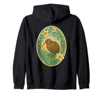 Kiwi e gigli Art Nouveau Felpa con Cappuccio