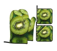 Kiwi Fruit - Set di 4 pezzi da cucina con stampe, adatto per cucinare e grigliare