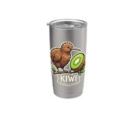 Kiwi L'animale e l'uccello della frutta Nuova Zelanda Bicchiere termico in acciaio inox doppia parete