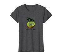 Kiwi: L'Oro Verde d'Italia - Frutto Iconico Italiano Maglietta, Donna, Grigio Scuro, S