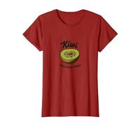 Kiwi: L'Oro Verde d'Italia - Frutto Iconico Italiano Maglietta, Donna, Mirtillo Rosso, L