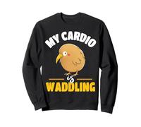 Kiwi My Cardio Is Waddling Umorismo degli Uccelli Senza Volo Felpa