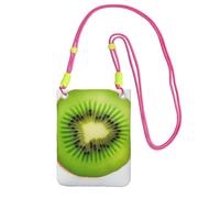 Kiwi Slice Borse a tracolla da donna alla moda piccola borsa da viaggio per telefono cellulare portafoglio da uomo nero, fucusia, taglia unica