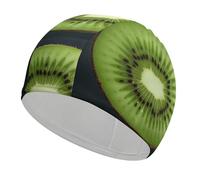 Kiwi Slice, cuffia da nuoto ad alta elasticità, per donne e uomini, resistente e impermeabile, mantiene i capelli asciutti, perfetta per piscina, spiaggia, nuoto