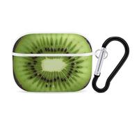 Kiwi Slice - Custodia protettiva per AirPods Pro 2, antiurto, rigida, per donne e uomini, compatibile con custodia Airpod Pro di 2a/1a generazione, con portachiavi, bianco