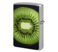 Kiwi Slice - Custodia protettiva tascabile per accendini in metallo resistente, custodia di ricambio vintage e durevole per accendini