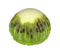 Kiwi Slice print Cuffia da doccia da donna Cuffia da doccia elastica riutilizzabile Cuffia per capelli a doppio strato Cuffia da