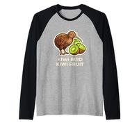 Kiwi Uccello Kiwi Frutta Animale Natura Maglia con Maniche Raglan