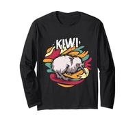 Kiwi Uccello Nuova Zelanda Retro - Vintage Aotearoa NZ Maglia a Manica