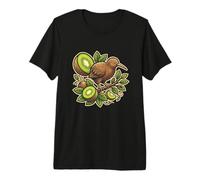 Kiwi Uccello Ramo Frutta Nuova Zelanda Natura Maglietta Premium