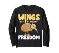 Kiwi Wings Non può misurare la libertà Kiwi Bird Maglia a Manica