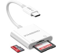 KiWiBiRD Lettore schede SD USB C, adattatore Micro SD a Type C di scheda memory card SDHC SDXC TF UHS-I, compatibile con iPhone 16 15 Plus Pro Max MacBook Air Mac iPad iMac Galaxy S25 S24 Android