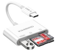 KiWiBiRD lettore schede SD USB C, adattatore scheda Micro SD, card reader, adattatore macchina fotografica per SDHC SDXC compatibile con iPhone 16 15 Plus Pro Max MacBook Mac iPad, PC, Galaxy S25 S24