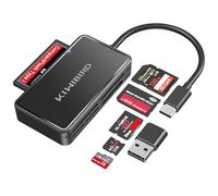 KiWiBiRD Lettore schede SD USB C card reader lettore di schede Compact Flash Memory Stick Pro Duo MS CF Micro SD XD M2, compatibile con PC computer laptop iPhone 17 16 Plus Pro Max Galaxy S25 Android