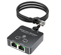KiwiBird sdoppiatore ethernet 2 Porte, Splitter Mini Switch ethernet 1Gbps