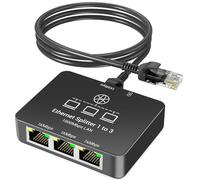 KiWiBiRD sdoppiatore ethernet 3 porte Hub ethernet splitter 1 Gbps cavo lan