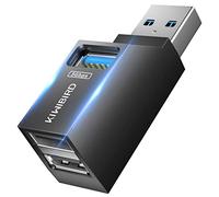KiWiBiRD sdoppiatore USB multipla, hub USB 3.0 2x USB2.0, doppia presa USB splitter adattatore duplicatore ricarica ciabatta per PC compatibile con chiavetta stampante tastiera mouse cuffie