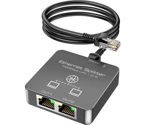 KiwiBird Switch ethernet 2 Porte Splitter ethernet 1000Mbps sdoppiatore Cavo LAN