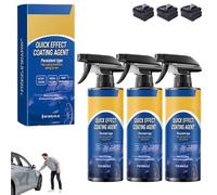 Kiwient Car Coating Spray, Quick Effect Coating Agent for Car Scratch Repair, Shine & Protection, Waterless Wash Polish for Vehicle Surfaces (3PCS)