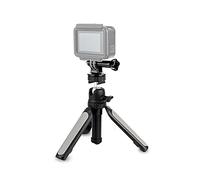 KIWIFOTOS 3 IN1 - Supporto telescopico per treppiede da viaggio con clip per telefono e supporto GoPro per GoPro Hand Grip, fotocamera compatta, bastone per selfie per telefono