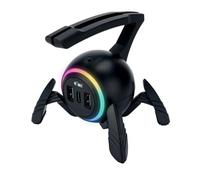 KIWIFOTOS Bungee - Supporto per mouse da gioco con porta USB, supporto per cavo per mouse con luce RGB antiscivolo, design a ragno