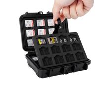 KIWIFOTOS Custodia rigida impermeabile con 135 scomparti per schede di memoria SD, 90 micro SD e 12 schede CF Express di tipo A, schiuma EVA, antiurto, capacità di archiviazione massiccia