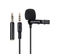 Kiwifotos Microfono lavalier omnidirezionale, microfono lavalier a condensatore TRS TRRS da 3,5 mm per videocamera Videocamere PC Smartphone Videocamere ZOOM Handy Recorders (2 m / 6,6 ')