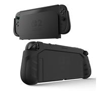 KIWIHOME P2 Dockable per Nintendo Switch 2 Case 2025, Impugnatura ergonomica antiscivolo Custodia protettiva anti-caduta Accessori per Switch 2 Case, Nero