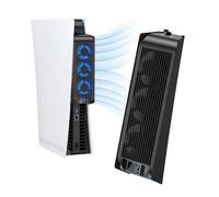 KIWIHOME Ventola di Raffreddamento Silenziosa Aggiornata per PS5 Console, con Luce LED, 3 Ventole, Controller porta USB, Non per PS5 Slim (Nero)