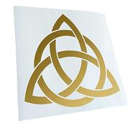 Kiwistar - Adesiva per Auto - JDM Adesivo Triquetra, 10 x 10 cm - Oro - Scritte per Camion, Moto, Bici, Veicoli, Laptop, Camper, Autobus - Tuning